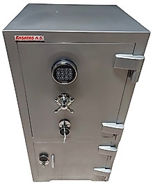 008AEEGM ÖZEL OFİS TİPİ ALTI DOLAPLI ÖZEL MAYMUNCUK AÇMAZ ANAHTARL ÇELİK PARA KASASI 102*50*50CM 200KĞ ( 999€ )+KDV