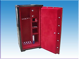 0143D2ETS İSTANBUL ZIRHLI ELEKTRONİK ŞİFRELİ İÇİNDE 2 KASA KİLİTLİ DOLAPLI SİLAH ( 6 TÜFEK LİK ) TÜFEK KASASI 143*75*55CM 320KĞ ( 1499€ )