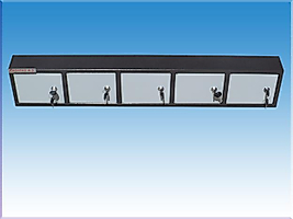 5 GÖZLÜ SALLAMA KİLİTLİ CEP TELEFONU EMANET DOLABI 15*100*10CM 5KĞ ( 499€ )