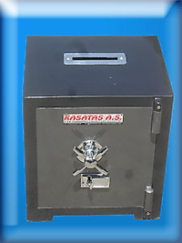 0001AKUMBARA OFİS VE  EV TİPİ 1 ANAHTARLI ÇELİK PARA KASASI DIŞ 40*37*32CM (İÇ  27*29*20CM) 75KĞ ( 399€ )