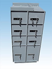 EK8 GÖZ BANKA KİRALIK KASASI İÇİ METAL DEN KUTULU MODEL ( 6 ORTA BOY GÖZLÜ 2 BÜYÜK GÖZLÜ ) 108*50*48.5CM 115KĞ ( 999€ )+KDV