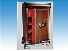 008MÖBLE4 ANTİKA DOLAP GÖRÜNÜMLÜ ÇELİKTEN MÖBLE TİPİ ÖZEL ELEKTRONİK ŞİFRELİ ÇELİK PARA KASASI ( AHŞAP GRÜNÜMLÜ BOYALI ) 60*50*50CM 200KĞ ( 4.500€ )
