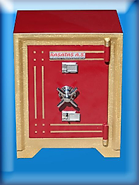 002AÖZ ALMAN OFİS MASA ALTI TİPİ ÇLİK PARA KASASI 55*50*45CM 160KĞ ( 899€ )