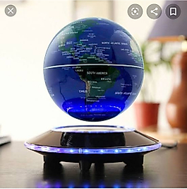 HAVADA BOŞLUKTA DÖNEN DEKORATİF AYDINLATMALI MANYETİK RÖZENANS DÜNYA ( Manyetik Havada Dönen Sihirli Dünya Küre )( 3899€ )