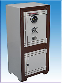 008PEÖK OFİS TİPİ  PARMAK İZİ İLE AÇILAN ALTI DOLAPLI ÇELİK PARA KASASI  105*48*39CM 180KĞ ( 625€ )