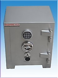003ATMASEX ALMAN TİPİ YÜKSEK GÜVENLİKLİ ELEKTRONİK ŞİFRELİ VE ANAHTARLI ÇELİK PARA KASASI 60*50*40CM 200KĞ ( 1100€ )