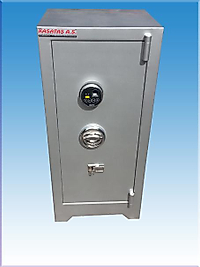 008TPE KIBRIS TİPİ TEKKAPILI PARMAK İZLİ ELEKTRONİK ŞİFRELİ VE KULLANMA ZORUNLULUGU OLMAYAN ANAHTARLI ÇELİK PARA KASASI 105*44*38CM 200KĞ ( 999€ )+KDV ADRESE TESLİM