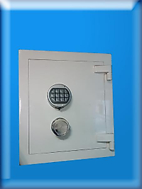 01ED OFİS TİPİ ELEKTRONİK ŞİFRELİ İÇİ YAPIŞTIRMA KIRMIZI KADİFE KAPLAMA İÇ KILIFSIZ 2 RAFLI ÇELİK PARA KASASI 45*40*30CM 50KĞ ( 550€ )