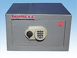 025YKE ALMAN TİPİ KOLLU ELEKTRONİK ŞİFRELİ OTEL ODA MOBİLYA İÇİ ÇELİK PARA KASASI 25*40*41CM 15KĞ ( 99€ )