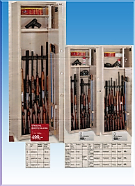 1 KODLU 7 TÜFEKLİK İÇİNDE DOLAPLI 2 ANAHTARLI ÇELİK TEK CİDARLI TÜFEK KASASI 175*50*35CM 142KĞ ( 1699€ )