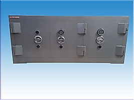 B0180K3Ç1M6A KODLU  TİPİ OKSİJEN KESMEYE MATKAP DELMEYE KARŞI YÜKSEK GÜVENLİKLİ BANKO KUYUMCU KASASI 80*180*60CM 1800KĞ ( 2700€ )