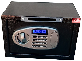 İZMİR TİPİ ELEKTRONİK ŞİFRELİ ACİL  AÇMA ANAHTARLI  KUMBARA KASA 20*31*20CM 7KĞ ( 199€ )+KDV