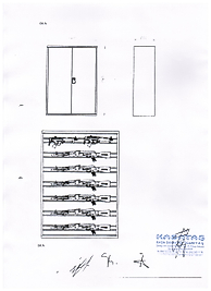 . HVKK 8 ÜS TİPİ DIŞ GÖVDE 0,90mm İÇ RAFLAR 1,5MM ST37 SAC DAN DEN İMAL 7 RAFLI ASMA KİLİT TAKILABİLİNİR ÖZELLİKTE TÜFEK KASASI 185*130*55CM 100KĞ ( 1850€ )