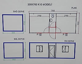 300*700CM WCLİ BANYOLU LAVABOLU DEPREM KONTEYNERİ ( 4999€ )