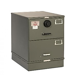 7110-00-082-6111 | Class 5, Two Drawer Single Lock File Cabinet, Kaba Mas X-10 Gray ( 5950€ ) +KDV