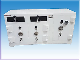 *B160K33Ç1M6A DİYARBAKIR BİSMİL 160 BANKO 3 KAPAKLI 2 ÇEKMECELİ 6 ANAHTARLI YÜKSEK GÜVENLİKLİ KUYUMCU KASASI 80*160*60CM 1600KĞ ( 2400€ )