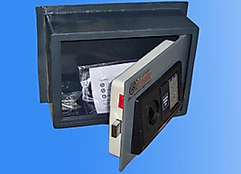 zELEKTRONİK  ANKASTRE TABANA GÖMME DUVAR KASASI  25*35*25cm  15Kg  ( 499€ )+kdv  kargo dahildir.