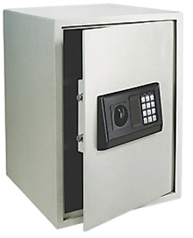 Elektronik Büyük Boy Kasa AnahtarlI KullanIma Uygun, Duvara Ve Zemine Monte Edilebilir. Şifreli ve anahtarlI kullanIm, 2 raflI, 500x350x300 mm. ( 499€ )+ KDV  Kargo Dahildir.