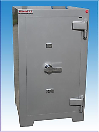 .0010FTAİŞ BANKA TİPİ TEK KAPILI ANAHTARLI TANK ZIRHLI ÇELİK PARA KASASI DIŞ 125*70*60CM İÇ 105*58*40CM 777KĞ ( 2499€ )