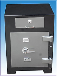 004Ç1A2YO OFİS MASA ALTI TİPİ DİŞTAN ÇEKMECELİ İGNE VİDA GÖZLÜ ÇELİK PARA KASASI 70*50*42CM 160KĞ ( 999€ )