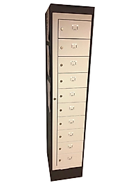 10 GÖZLÜ VE AYRICA MASTER KİLİTLİ KAPAKLI 0,9MM İSİMLİKLİ EMANET DOLABI 180*40*35CM ( 999€ )+KDV