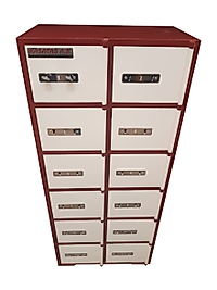 12 BÜYÜK 107 TOPÇU ALAYI TİPİ GÖZLÜ ÇİFT KİLİTLİ KAPAK 4 MM YANLAR 2 MM KAPAKLARI EMANET KASASI 126*55*31CM 100KĞ ( 999€ )