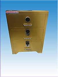 zzzzz01001 URFA  TİPİ YÜKSEK GÜVENLİKLİ İÇİNDE PARA YERLİ ÜÇLÜ ÇEKMECE KASA 60*50*50CM 100KĞ ( 899€ )