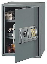 0050KİEA OTEL TİPİ ACİL AÇMA ANAHTARLI 2 RAFLI ELEKTRONİK KASA 50*35*30CM 21KĞ 52LT ( 499€ )
