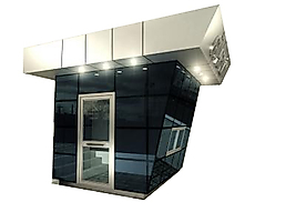 LÜKS ÖZEL YAPIM PREMİUM DİKDÖRTGEN TİP DIŞARIDAN AYDINLATMA SİSTEMLİ GÜVENLİK KULÜBESİ 300*270*270CM ( 29999€ )