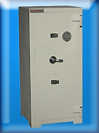 0010SET  STANDART BEYAZ TEKKAPILI ELEKTRONİK ŞİFRELİ ÇELİK PARA KASASI ( DIŞ  120*55*50CM ) ( İÇ 100*45*30CM 135 LT ) 300KĞ ( 1799€ )