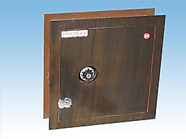 060MA MEKANİK ŞİFRELİ VE ANAHTARLI ANKASTRE GÖMME DUVAR KASASI ( AHŞAP RENK ) 60*60*14CM 30KĞ ( 699€ )+KDV ADRESE TESLİM