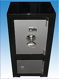007İASERTÇ İZMİR OFİS TİPİ ALTI DOLAPLI ÇELİK PARA KASASI 85*43*34CM 86KĞ ( 499€ )+KDV ADRESE TESLİM