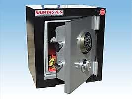 001E OFİS TİPİ ANAHTARSIZ ELEKTRONİK ŞİFRELİ TEKKAPILI ÇELİK PARA KASASI  ( İSTEĞE BAĞILI YERE MONTE EDİLEBİLİR ) 40*37*32CM 75KĞ ( 499€ )