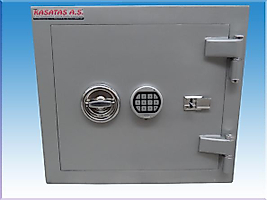 002YEK1A İSTANBUL TUZLA OFİS TİPİ ELEKTRONİK ŞİFRELİ VE ANAHTARLI ÇELİK PARA KASASI 55*60*38CM 200KĞ ( 999€ )