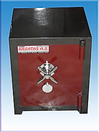 001A NİZİP ÖZLÜ ECZANESİ TİPİ TEKKAPILI ANAHTARLI KÜÇÜK PARA KASASI 40*37*32CM 75KĞ ( 299€ )