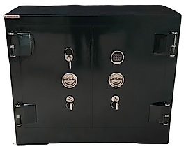 0100GNTP BANKO TİPİ İÇİ KADİFE KAPLI 1 ADET ELEKTRONİK ŞİFRELİ 15MM KAPAKLI KUYUMCU KASASI 100*120*60CM 1200KĞ ( 1800€ )