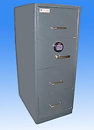 Banka Çekmeceli Yanmaz Evrak DolabI ( Yangın Karteks AskIlI  Dosya DolabI 4 Çekmeceli Elektronik Şifreli ) 127*40*71cm 208Kg ( 2949€ )