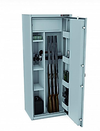 0010FİL 4 TÜFEKLİK  İÇİ DOLAPLI 2 ANAHTARLI TÜFEK KASASI 150*50*45CM 110KĞ ( 1500€  )+KDV