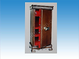 008MÖBLE3 ANTİKA DOLAP GÖRÜNÜMLÜ ÇELİKTEN MÖBLE TİPİ ÖZEL ELEKTRONİK ŞİFRELİ ÇELİK PARA KASASI ( AHŞAP GÖRÜNÜMLÜ BOYALI ) 80 cm 55 cm 50 cm 275 kg ( 5.500€  )