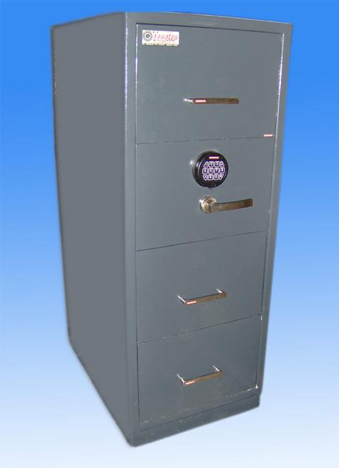 Banka Çekmeceli Yanmaz Evrak DolabI ( Yangın Karteks AskIlI  Dosya DolabI 4 Çekmeceli Elektronik Şifreli ) 127*40*71cm 208Kg ( 2949€ )