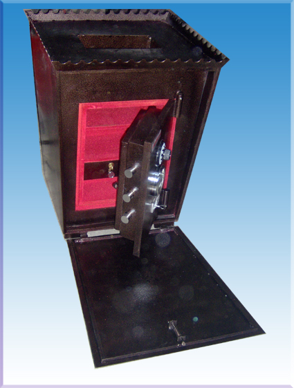 004TZSK İZMİT OFİS TİPİ SÜPER ÖZEL TANK ZIRHLI SAKSI TİPİ ÇELİK PARA KASASI  75*65*65CM 250KĞ ( 999€ )