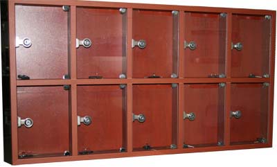 APARTMAN AHŞAP POSTA KUTUSU 10'LUK  ( PVC CAMLI ) 54*100*7CM 10KĞ ( 499€  )+KDV  ADRESE TESLİM