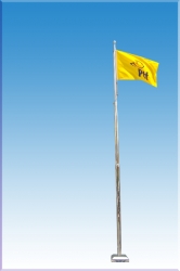 5 METRE   KULE TİPİ KONİK 5 METRELİK PTT BANK KROM BAYRAK DİREGİ ( 249€ )+KDV+KARGO