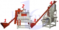 YARIM OTOMATİK KAYNAMIŞ KURUTULMUŞ BULGUR ÜRETİM TESİSİ 1-) 3 METRE HELEZYON 2-) TAMBURLU ÇARPMA 3-) 4 METRE HELEZYON 4-) BULGUR SAVURMA , KIRMA ELEME  4M*10M*6M ( 13.000€ )