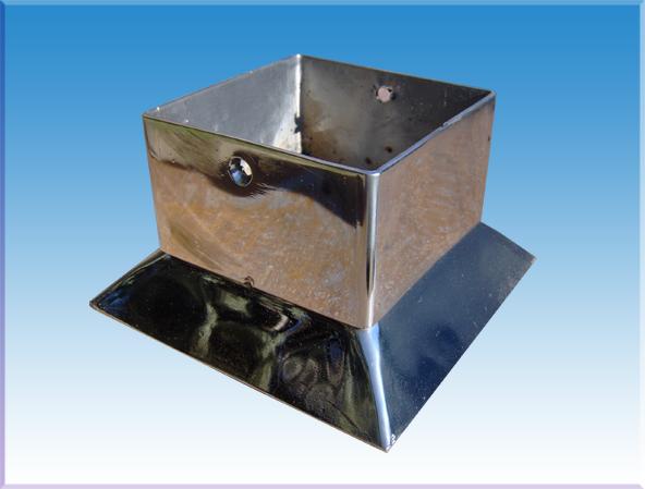 KAMELYA AYAGI 85MM KALASA GÖRE  BAĞ EVLER İÇİN DUVAR ÜZERİLERİNE VE KAMELYA ALTLARINA  KONUR 304 KROM KESİNLİKLE PASLANMAZ ) DIŞ 7*12*12CM (İÇ 85*85MM) (  29€ )