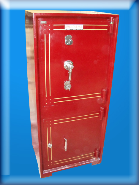 0011Ç2A OFİS TİPİ ALTI DOLAPLI MAYMUNCUK AÇMAZ MATKAP DELMEZ ANAHTARLI ÇELİK PARA KASASI 140*60*50CM 500KĞ ( 1399€ )