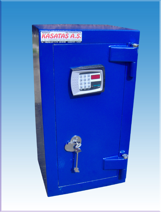 004VEA MERZİFON POLİS TİPİ ELEKTRONİK ŞİFRELİ VE ANAHTARLI ÇELİK PARA KASASI  65*35*30CM 100KĞ ( 699€ )