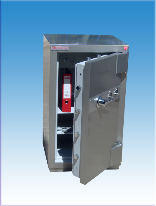 007TAKG OFİS TİPİ TANK ZIRHLI TAM OTOMATİK KİLİTLEME TERTİBATLI 2 ANAHTARLI ÇELİK PARA KASASI 84*55*50CM 400KĞ ( 2699€ )