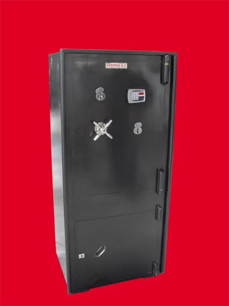 0012AVEA OFİS TİPİ ALTI DOLAPLI ELEKTRONİK ŞİFRELİ VE ANAHTARLI ÇELİK PARA KASASI 160*70*55CM 500KĞ ( 1600€ )
