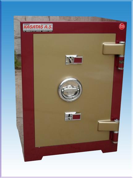 002Z0AT OFİS TİPİ TEKKAPILI YÜKSEK GÜVENLİKLİ OTOMATİK KİLİTLEME TERTİBATLI ÖZEL ANAHTARLI ÇELİK PARA KASASI 55*48*40CM 200KĞ ( 999€ )+KDV ADRESE TESLİM